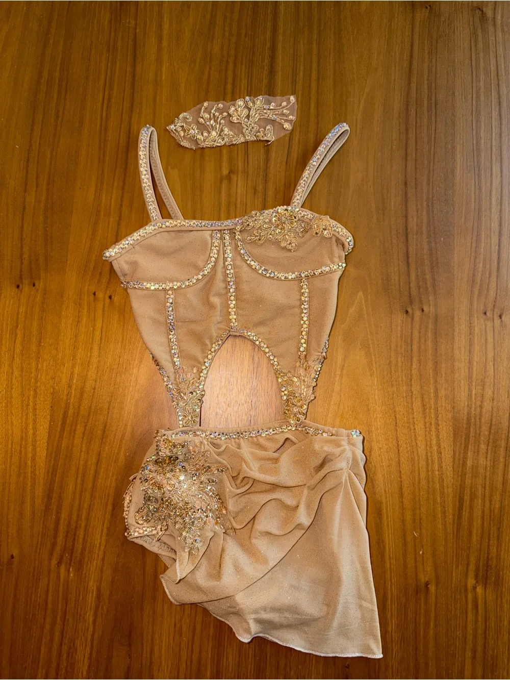 Custom Lyrical Champagne/Gold Costume - Child 7